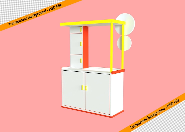 PSD promotional stand 3d design