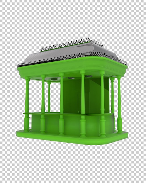 Promotional or trade outdoor kiosk isolated on transparent background 3d rendering illustration
