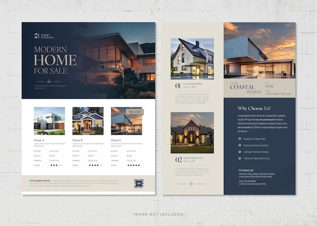Property Listing Sheet Template Real Estate Flyer Property Flyer Template in Photoshop PSD