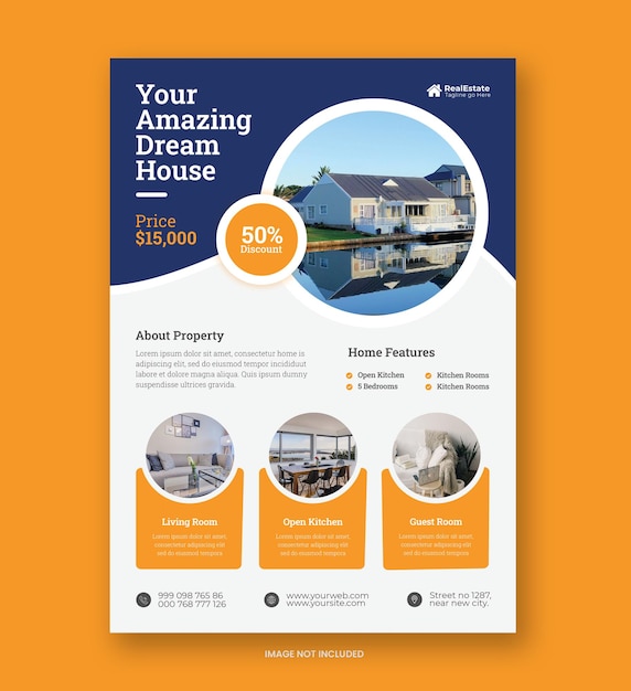 Property sale flyer template