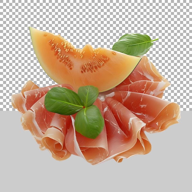 PSD prosciutto bacon embutido na przezroczystym tle ai generated