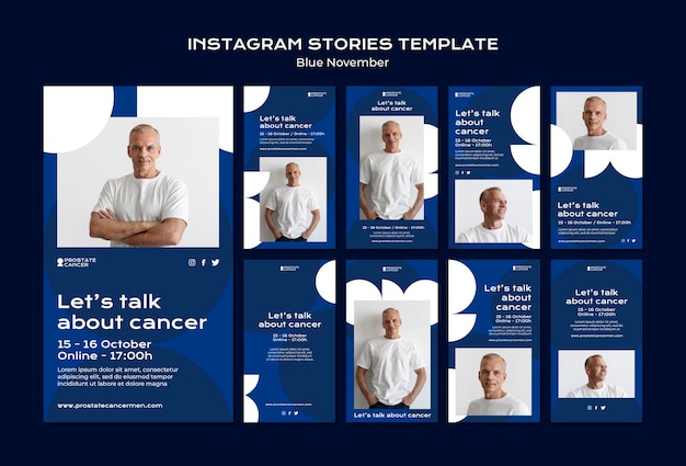 PSD prostate cancer awareness social media stories collection