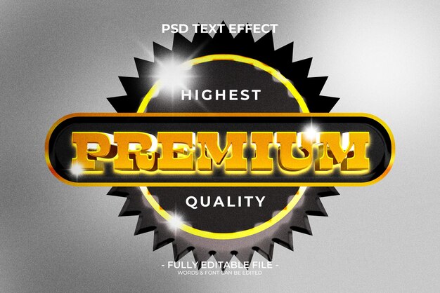 PSD prosty efekt tekstowy 3d premium