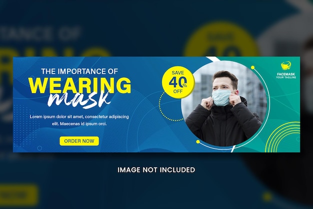 PSD protective mask medical product banner