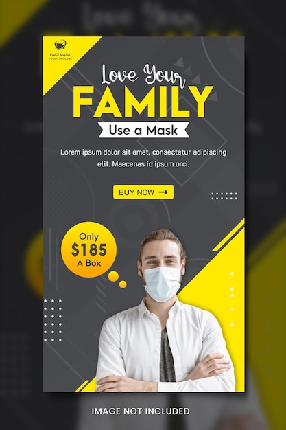 Banner di prodotto medico maschera protettiva