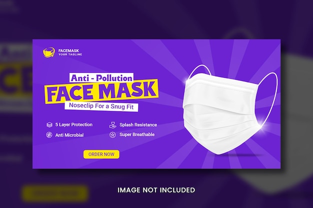 PSD protective mask medical product banner