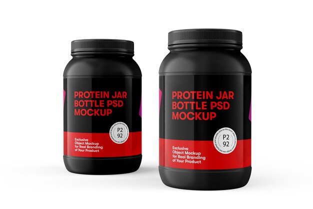 PSD protein jar bottle mockup