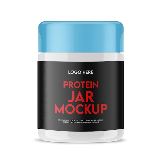 PSD protein jar mockup design