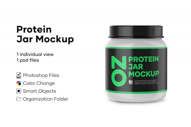 Protein Jar Mockup