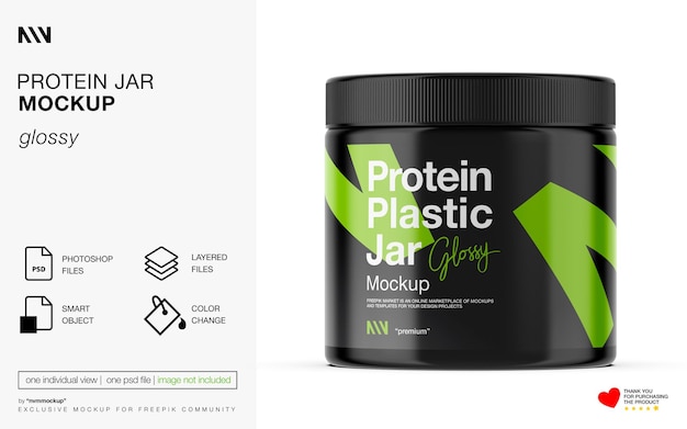 PSD protein jar mockup