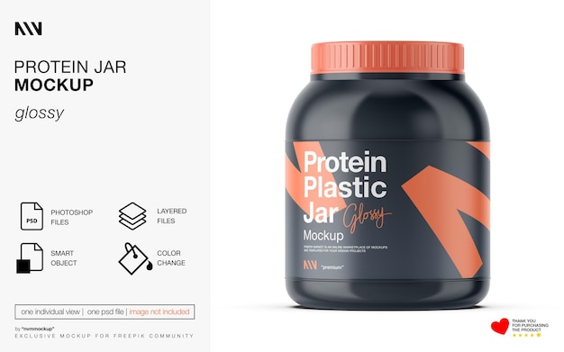 Protein Jar Mockup