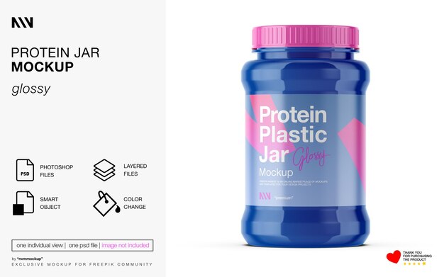 Protein Jar Mockup