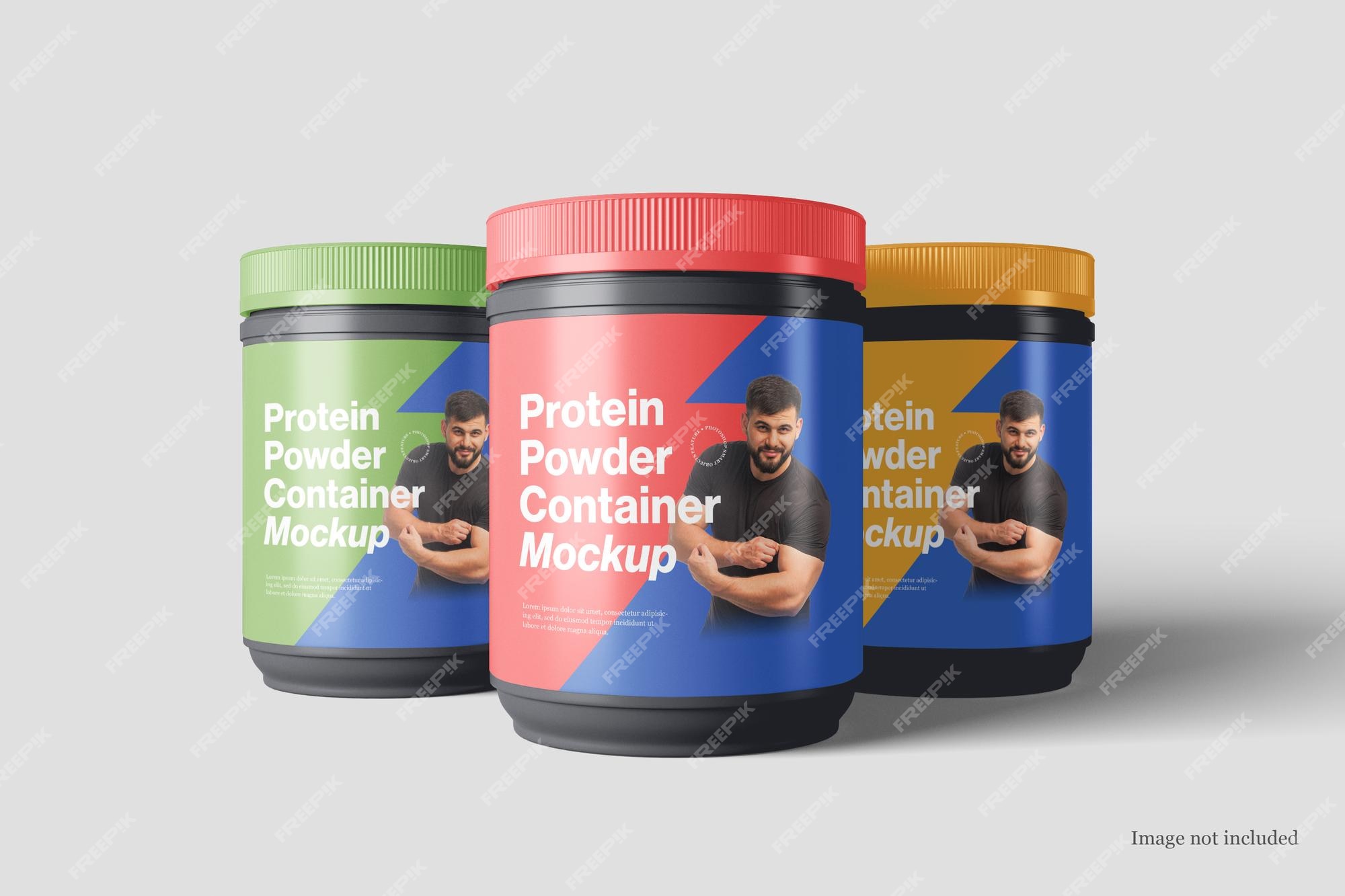 Free Protein Powder Container Mockup (PSD)