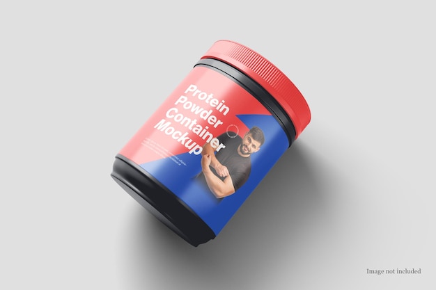 Protein powder container mockup