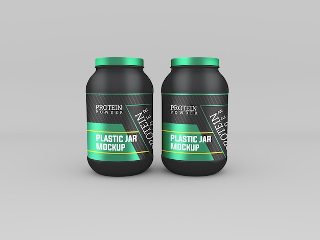 Protein powder container mockup