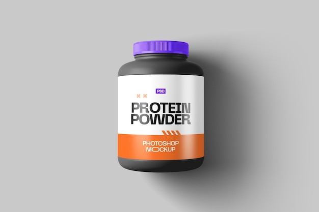 Protein powder jar mockup