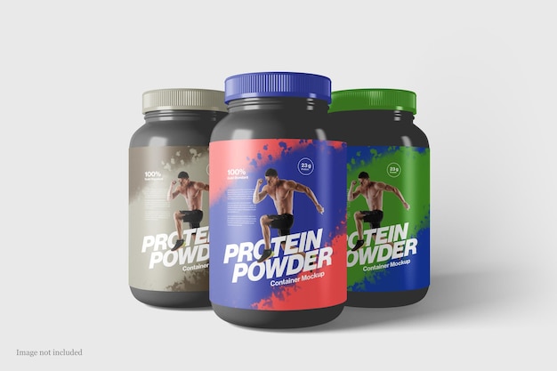 Protein powder jar mockup