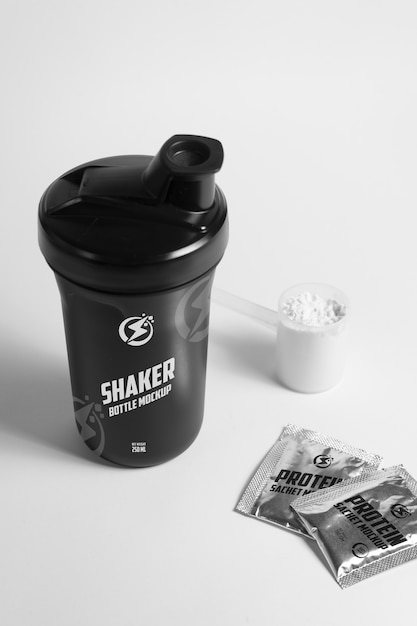 PSD protein shaker mockup design