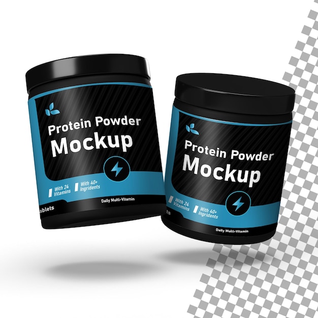 PSD proteïnepoeder container pot mockup psd
