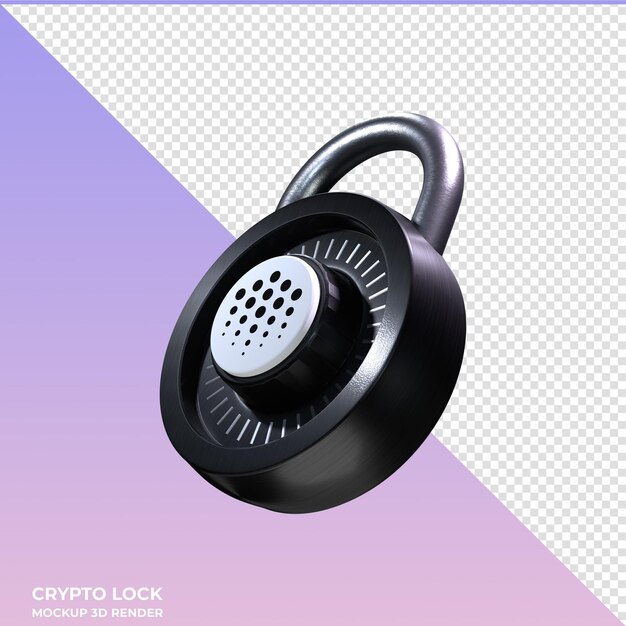 Protokoł Crypto Ocean Lock Ikona Ocean 3d