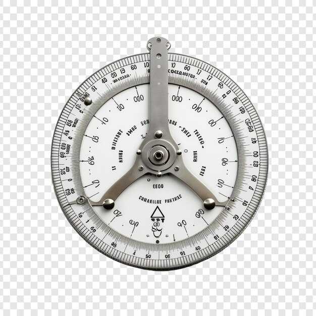 PSD protractor isolated on transparent background