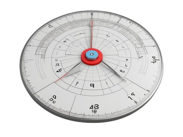 Protractor psd on a white background