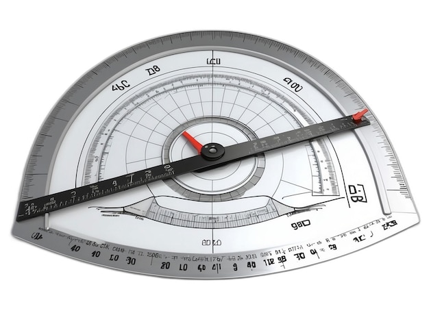 Protractor psd on a white background