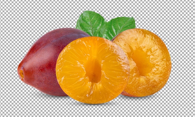 PSD pruimen pruim pruimen fruit geïsoleerd