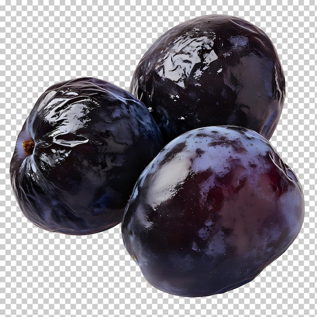 PSD prunes isolated on transparent background