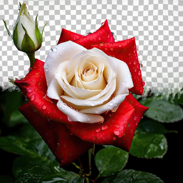 PSD przezroczyste róże i czerwone róże symbol walentynki symbol miłości