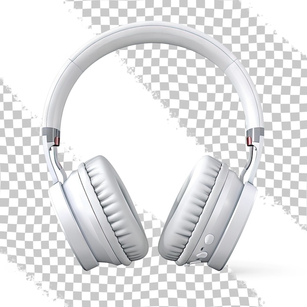 PSD przezroczyste słuchawki bezprzewodowe słuchawky izolowane na przezroczystości z ścieżką wycinania