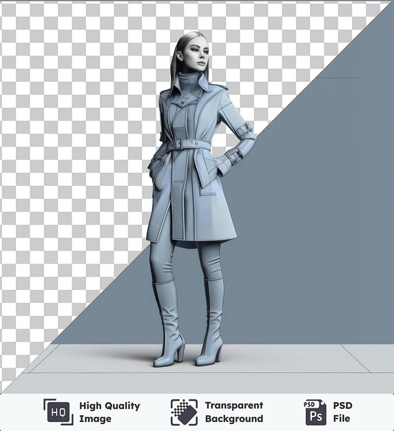 PSD przezroczyste tło psd realistyczne zdjęcia fashion model_s runway