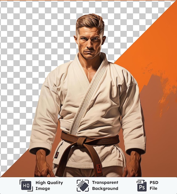 PSD przezroczyste tło psd realistyczne zdjęcia treningu sztuk walki mistrza judo