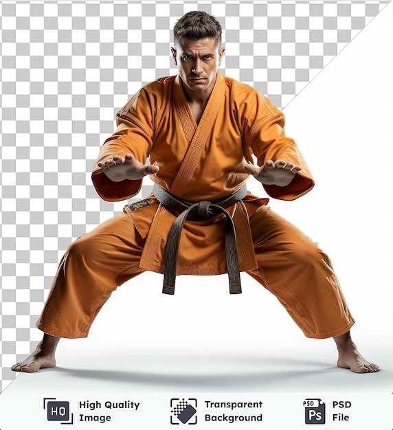 PSD przezroczyste tło psd realistyczne zdjęcia treningu sztuk walki mistrza judo