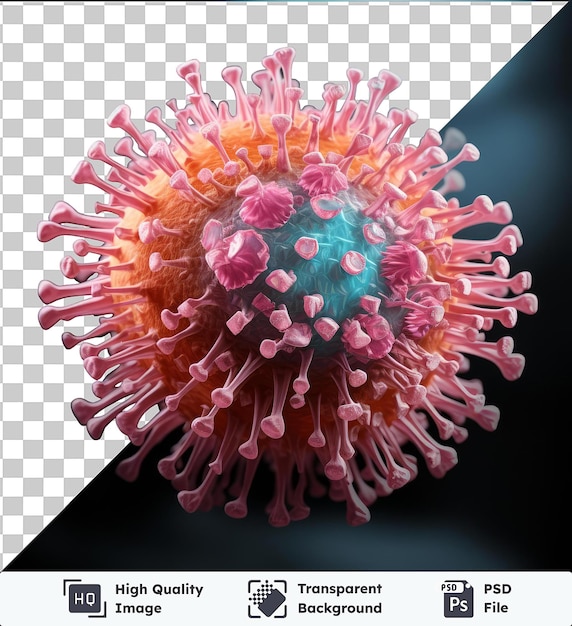 Przezroczyste Tło Z Izolowanym Realistycznym Modelem Wirusa Virologist_s