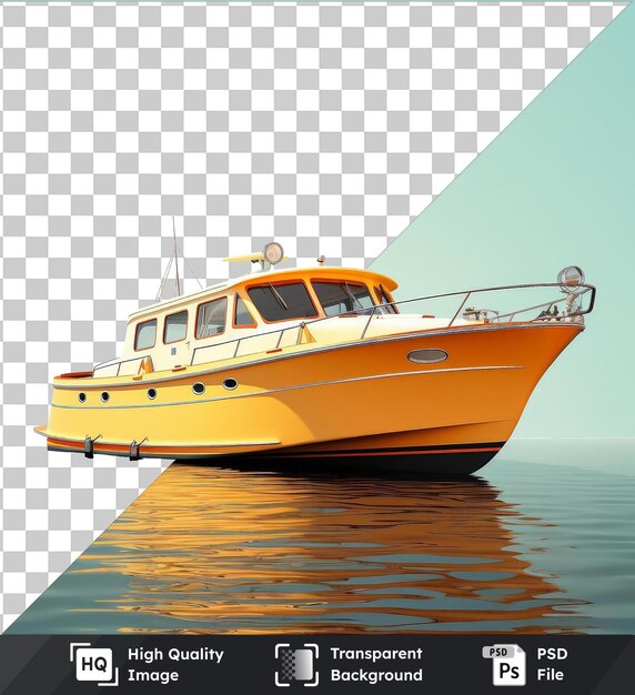 PSD przezroczyste tło z odizolowanym realistycznym zdjęciem yacht captain_s yacht