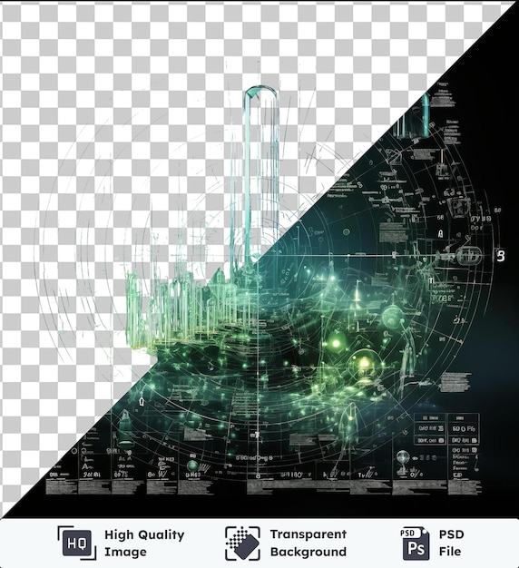 PSD przezroczyste tło z odizolowanymi realistycznymi fotograficznymi równaniami fizyka kwantowego na czarnym plakatie