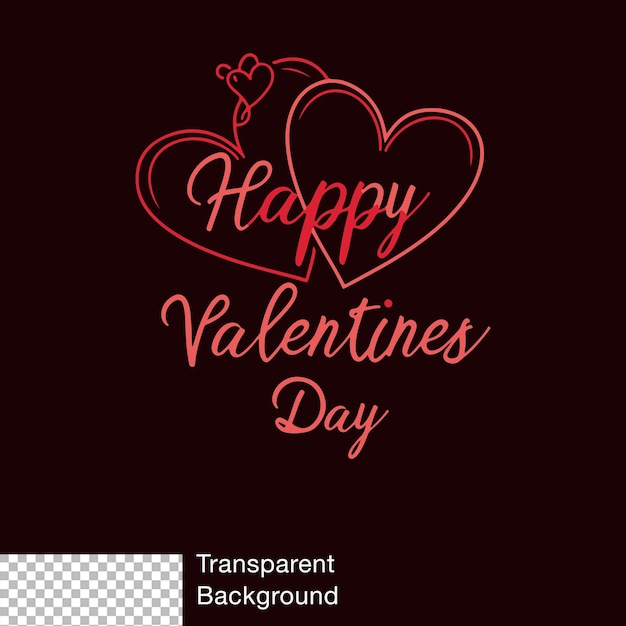 Przezroczyste Tłotypografia Logo Szczęśliwy Dzień Walentynek Chłopak I Dziewczyna Romantyczne