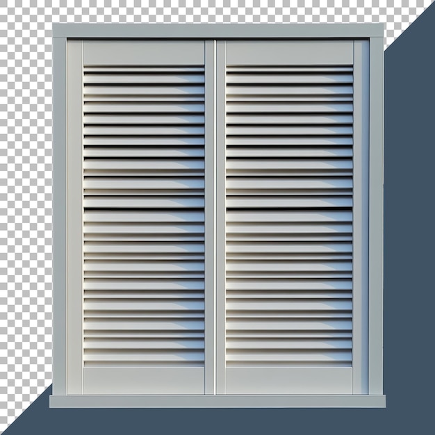 Przezroczyste, wysokiej jakości zdjęcie okna w stylu louvered z drewnianymi ramkami
