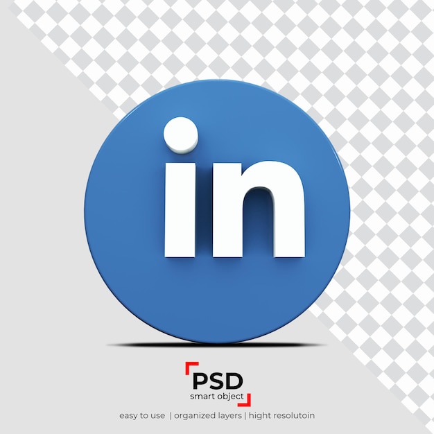 Przezroczystość tła aplikacji LinkedIn z widokiem z przodu i obiekty pływające