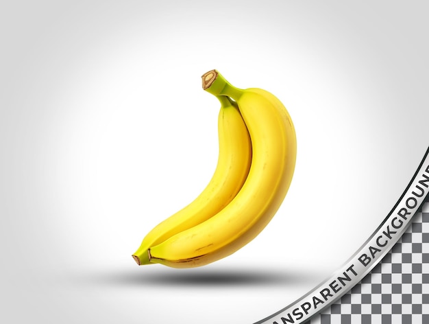 Przezroczysty Banan Psd Izolowany Na Białym Tle