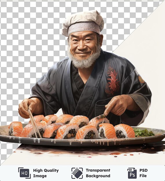 PSD przezroczysty obraz psd realistyczny fotograf sushi szef suchi sztuka sushi