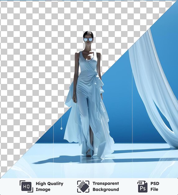 PSD przezroczysty obraz psd realistyczny fotograficzny pas startowy modelu mody