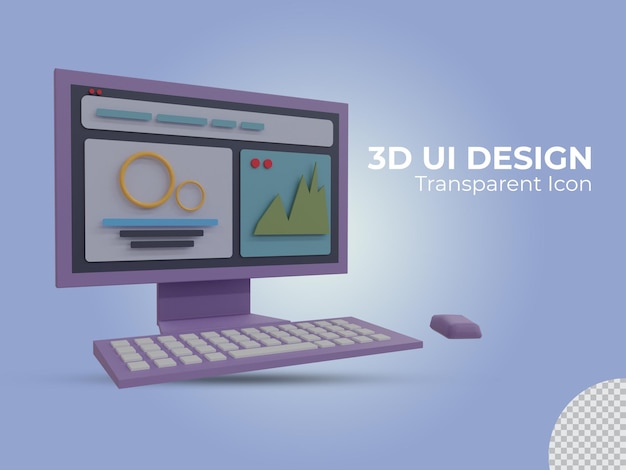 Przezroczysty Projekt Ikony Interfejsu Użytkownika Renderowanego 3d