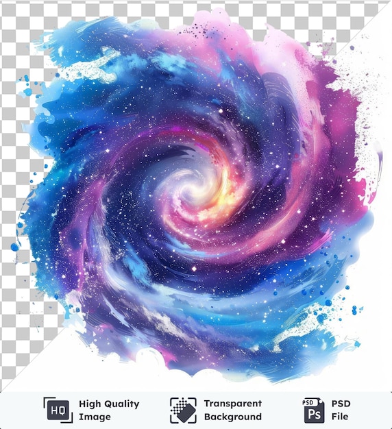 Przezroczysty Tło Psd Galaktyka Farba Wiruje Wektorowy Symbol Głęboka Przestrzeń Mieszanka Kolor Roku 2019