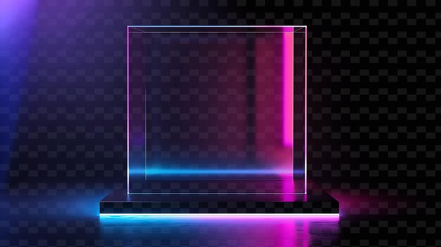 Przezroczysty znak holograficzny z przezroczystym kształtem Y2K