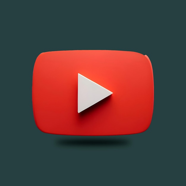 PSD przycisk psd 3d youtube