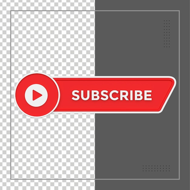 Przycisk renderowania 3d interfejsu YouTube 3d do kompozycji