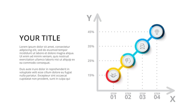 Przykładowy Wykres Z 4 Opcjami Infografika Do Prezentacji Slajdu