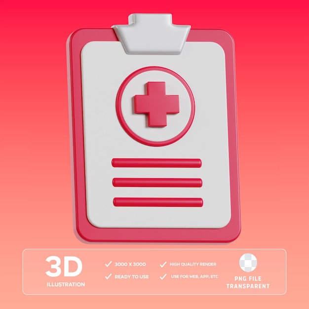 ps report 3d illustration